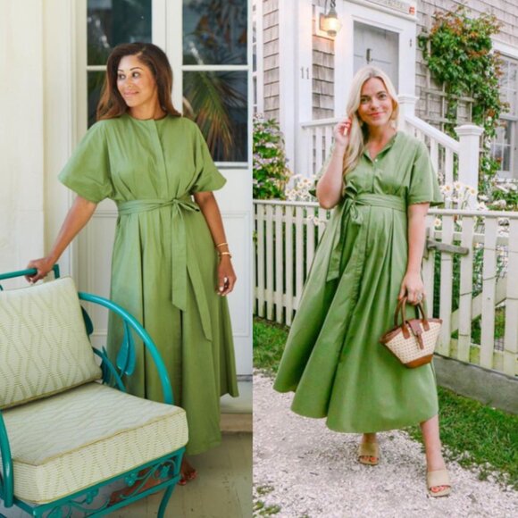 Parterre Barrette Dress in Fern size Small - Picture 2 of 13